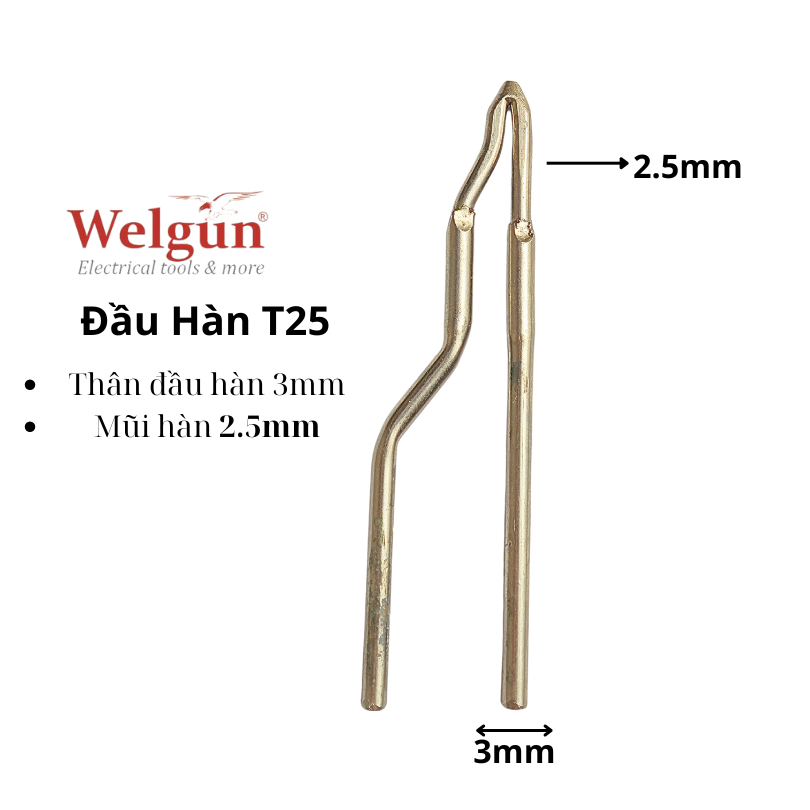 Đầu hàn hợp kim siêu bền gia nhiệt nhanh dễ vệ sinh cho mỏ hàn xung thông minh Welgun