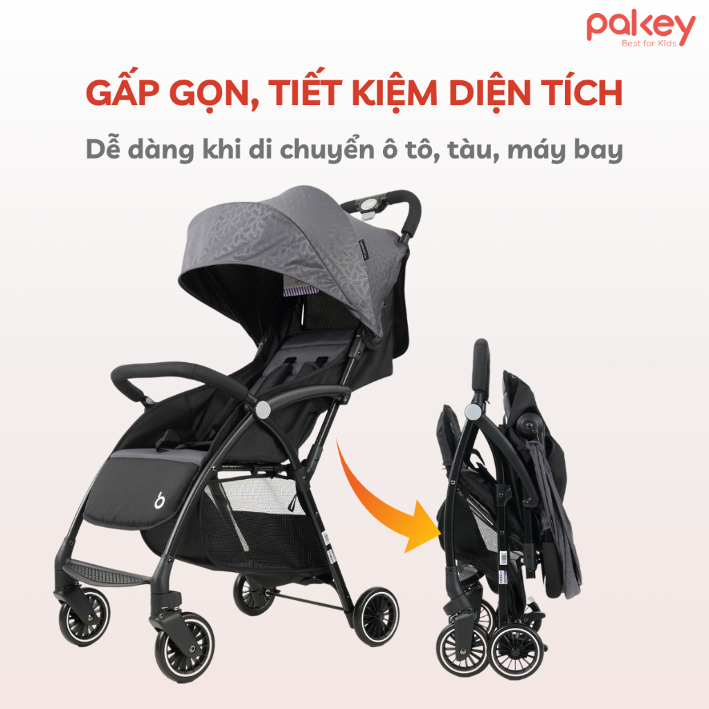 [MỚI] Xe Đẩy Cho Cho Bé Baobaohao A10, Xe Đẩy Gấp Gọn 3 Chế Độ Ngả Bánh Giảm Rung Lắc Tối Đa Êm Ái Cho Bé