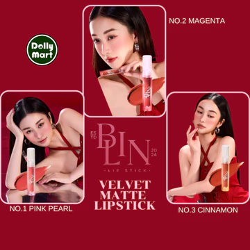 son môi BLIN VELVET LIP 2.5 ML Son kem lì màu đẹp, lên màu chuẩn, bám lâu suốt cả ngày, son môi lì