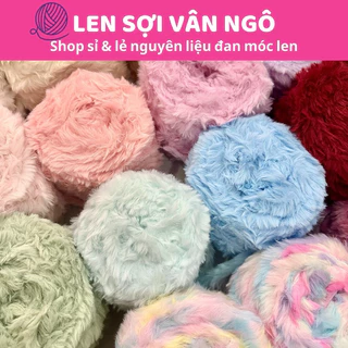 Len lông thỏ siêu mượt đan/móc thú bông (cuộn 100gr)