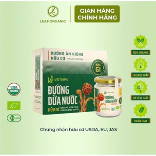 Đường dừa nước hữu cơ VietNipa Chính Hãng dạng hộp, hũ thủy tinh