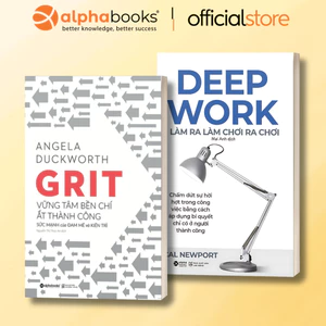 Sách - Combo: Grit - Vững Tâm Bền Chí Ắt Thành Công + Deep Work - Làm ra làm chơi ra chơi