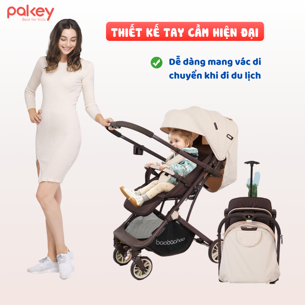 [NEW] Xe Đẩy Chính Hãng Baobaohao Y8, Xe Đẩy Cho Bé Gấp Gọn Có Tay Kéo Bánh Xe Giảm Xóc Êm Ái Ngả Lưng Không Giới Hạn