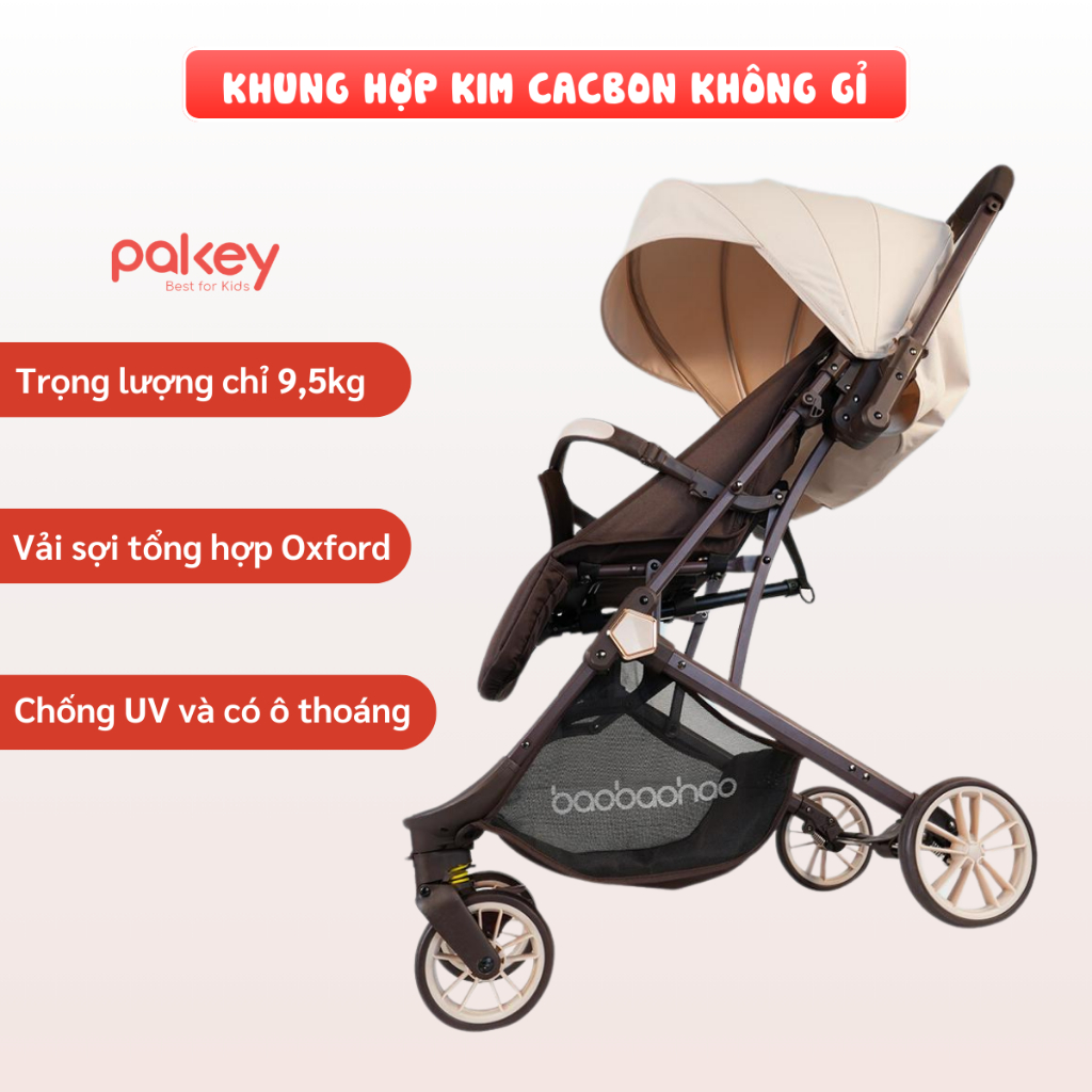 [HỎA TỐC] Xe Đẩy Cho Bé Gấp Gọn Baobaohao Y8,  Xe Đẩy Du Lịch 2 Chiều Đa Năng Ghế Ngồi Rộng Rãi Có Mái Che