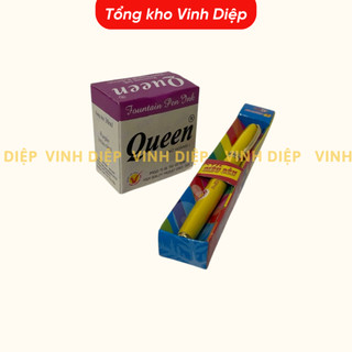 Combo bút máy Kim Thành+ mực Tím Queen ,bút máy,bút mực cho học sinh Tiểu Học, bút luyện chữ