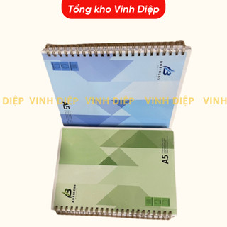 Sổ lò xo kẻ ngang Hải Tiến A5 200 trang, chất liệu cao cấp chống mỏi mắt, không nhòe mực