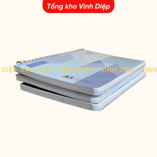 Sổ lò xo kẻ ngang Hải Tiến A5 200 trang, chất liệu cao cấp chống mỏi mắt, không nhòe mực