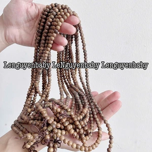 Vòng chuỗi tràng 108 hạt gỗ thơm phong thủy, mang may mắn, tài lộc, bình an, phù hợp cho bé