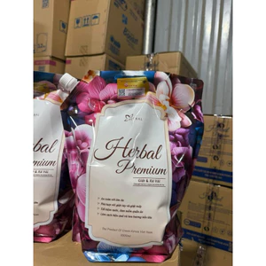 Thùng 4 túi Nước Giặt HERBAL PRENUM Mẫu mới nhất 2025 nước hoa pháp (4 túi 3l 1 thùng 12l) lưu hương thơm lâu AMIZIN