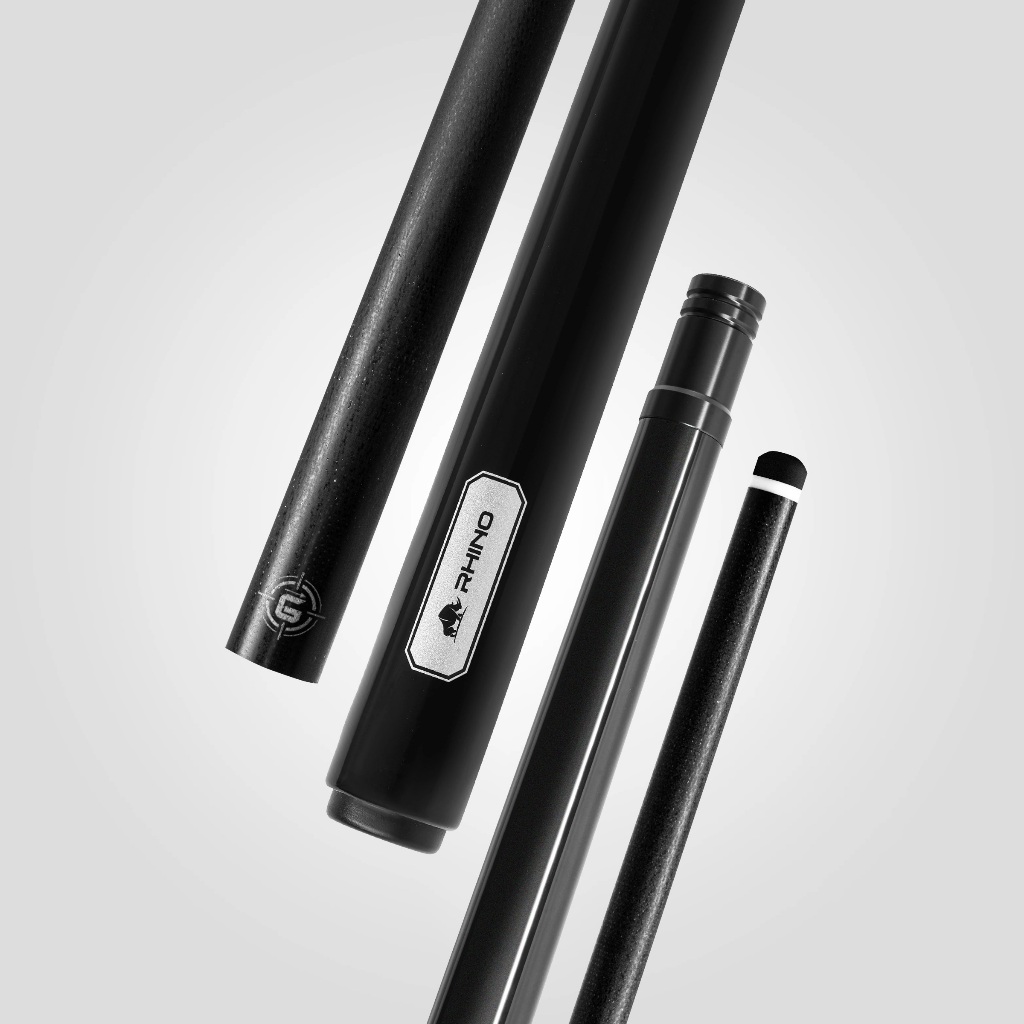 Ảnh Gậy Bida Lỗ Rhino G-L Vivid Black - Ngọn Sợi Thủy Tinh - Chính Hãng 1