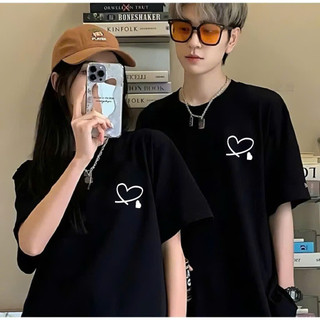 Aó cặp nam nữ, áo đôi in hình trái tim nhỏ xinh chất cotton thoáng mát, thấm hút ( giá 1 áo)