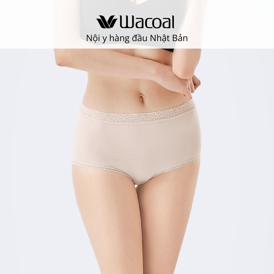 Quần lót nữ Wacoal IEC3230 Cotton Blend Êm bền cao cấp kiểu boy short, lưng cao dưới rốn - EC3230