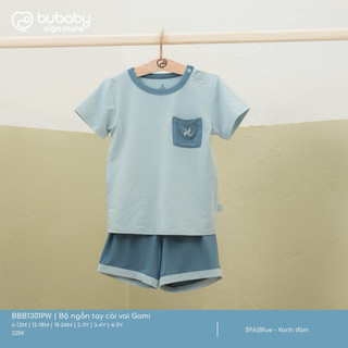 BuBaby Bộ ngắn tay cài vai Gami cao cấp cho bé trai và bé gái BBB1301PW