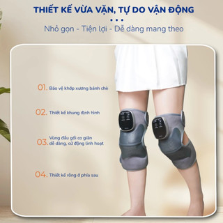 Máy Masssage Đầu Gối BUMAS M6 Pro - 5 Mức Độ Nhiệt - 3 Chức Năng Trong 1 - Giải Tỏa Áp Lực Đầu Gối