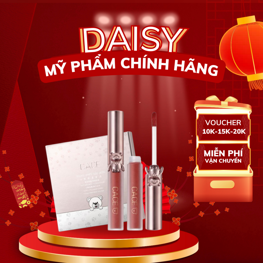 Set Son Kem Lì CaCe Nắp Gấu Dễ Thương | Shopee Việt Nam