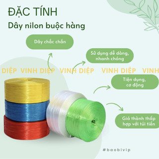 Dây nilon buộc hàng, đóng gói, vận chuyển chất dai nhiều màu 1kg