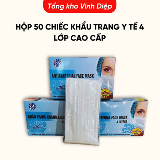 [Xả kho] Hộp 50 chiếc Khẩu trang y tế 4 lớp cao cấp