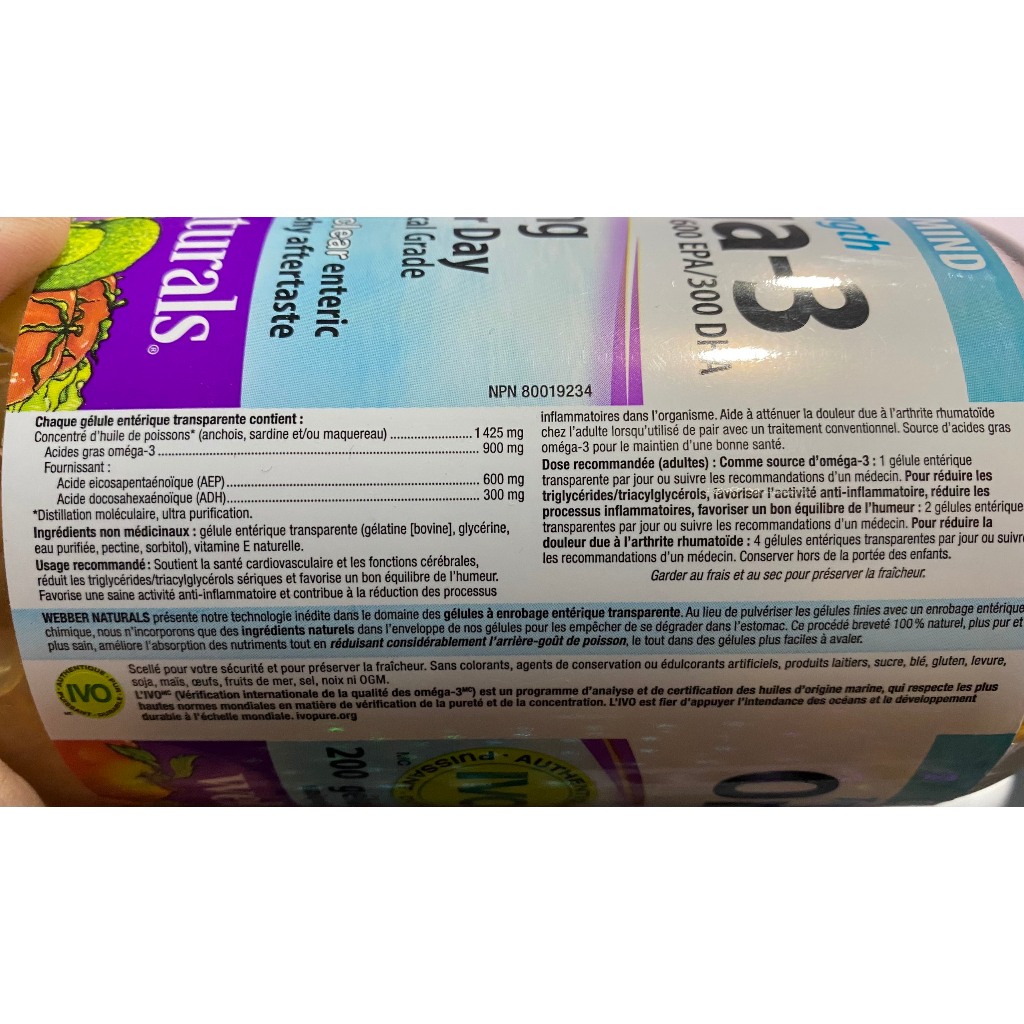 [MAPPLE CARE][TẶNG QUÀ] Dầu Cá Webber Natruals Omega3 900mg, 120 Viên - KEYGYM.