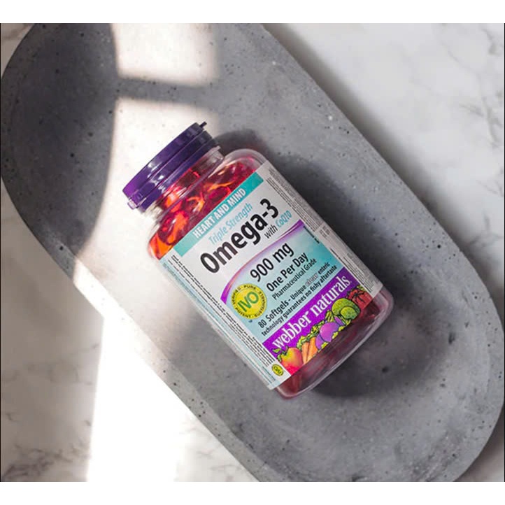 [MAPPLE CARE][TẶNG QUÀ] Dầu Cá Webber Natruals Omega3 Coq10 900mg 80 Viên