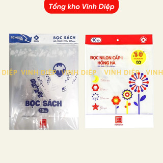 Combo 10 tờ bọc vở học sinh cấp 1 Hồng Hà kích thước 170x240mm