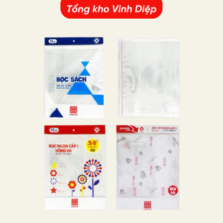 Combo 10 tờ bọc vở học sinh cấp 1 Hồng Hà kích thước 170x240mm