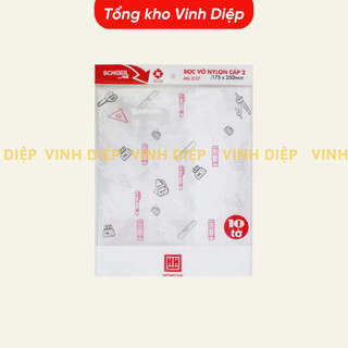 Combo 10 tờ bọc vở học sinh cấp 1 Hồng Hà kích thước 170x240mm