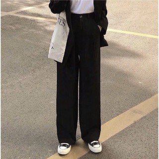 Quần Tây Nữ Ống Rộng Lưng Cao 247Store Phong Cách Basic School, Đi Học Đi Làm Thanh Lịch