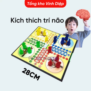 Bộ cờ đua ngựa - Cờ cá ngựa loại đẹp hộp nhựa cứng cáp size 28 x 28 cm đồ chơi cho bé,cả gia đình