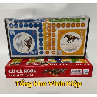 Bộ cờ đua ngựa - Cờ cá ngựa loại đẹp hộp nhựa cứng cáp size 28 x 28 cm đồ chơi cho bé,cả gia đình