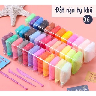 (COMBO 5) ĐẤT NẶN AN TOÀN CHO BÉ 12 MÀU - ĐẤT SÉT TỰ KHÔ SIÊU NHẸ NẶN HÌNH CAO CẤP
