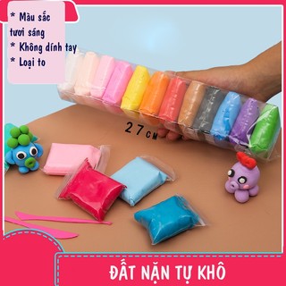 (COMBO 5) ĐẤT NẶN AN TOÀN CHO BÉ 12 MÀU - ĐẤT SÉT TỰ KHÔ SIÊU NHẸ NẶN HÌNH CAO CẤP