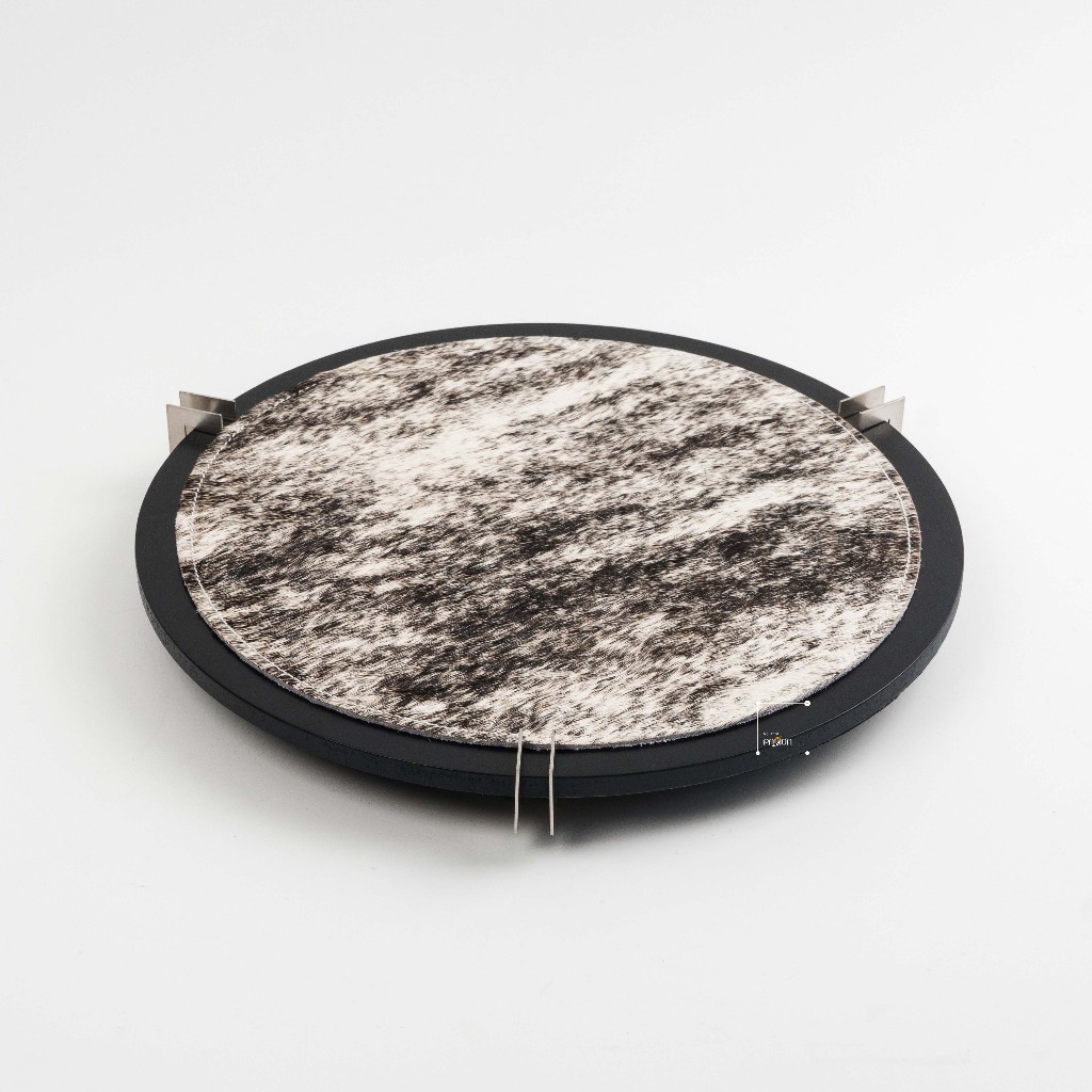 Khay Gỗ Óc Chó Black Walnut Lót Lông Decor Trang Trí Sang Trọng