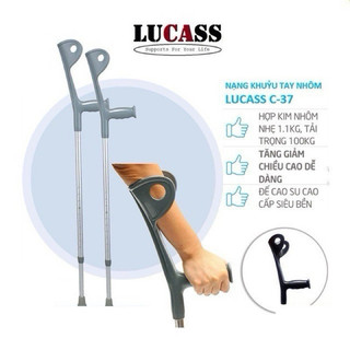 Nạng đỡ khuỷu tay Lucass C-37. Hộp kim nhôm.