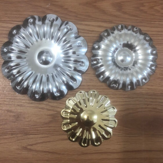 hoa cúc inox nghệ thuật,hoa lá hoa văn inox 304 trang trí đường kính 6 ...
