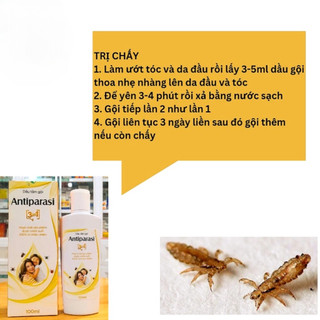 Dầu Gội Diệt Chí Antiparasi 3in1 100ml | Cho Bé Và Người Lớn - Sạch Chấy Giảm Ngứa Da Đầu Thảo Dược