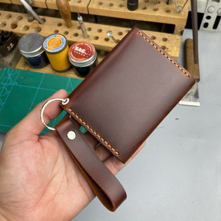 Ví hộp nhỏ gọn đưng thẻ , cccd mới , tiền gập đôi da bò  pullup, kích thước 8x10.5 cm.- thương hiệu Ví Da SAGO (VH06)