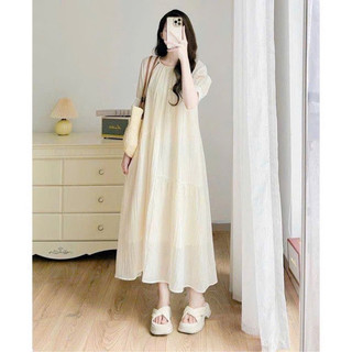 VÁY BẦU - CỘC TAY TƠ HÀN BE XẺ VAI ⚡Freeship⚡