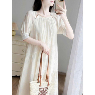 VÁY BẦU - CỘC TAY TƠ HÀN BE XẺ VAI ⚡Freeship⚡