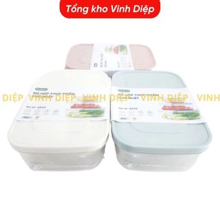 Bộ 3 hộp đựng thực phẩm chữ nhật Hokori 6533, hộp bảo quản đồ ăn trong tủ, hộp nhựa Việt Nhật