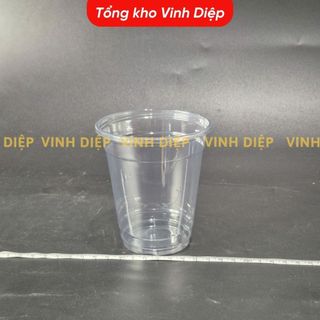 50 cốc nhựa, ly nhựa PET nắp cầu đựng trà sữa, nước giải khát 400ml 500ml
