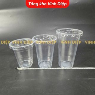 Cốc Nhựa Dùng 1 Lần QQ 50 Ly PP - 360ml 500ml 700ml Dày Chịu Nhiệt Dập Màng
