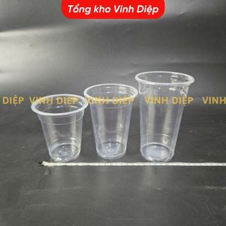 Cốc Nhựa Dùng 1 Lần QQ 50 Ly PP - 360ml 500ml 700ml Dày Chịu Nhiệt Dập Màng