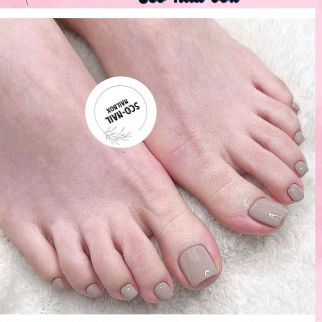 ( hỏa tốc) B03 NAIL BOX CHÂN THIẾT KẾ SƠN GEL MÀU NUDE NỊNH DA