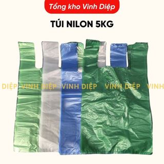1kg túi nilon 5kg đóng hàng đựng hàng có quai, hàng loại đẹp, chất dai, nhiều màu