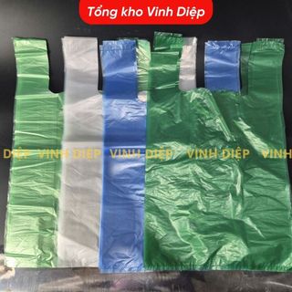 1kg túi nilon 5kg đóng hàng đựng hàng có quai, hàng loại đẹp, chất dai, nhiều màu