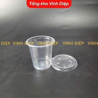 Túi 50 cốc nhựa 220ml không nắp, có vân, chịu nhiệt