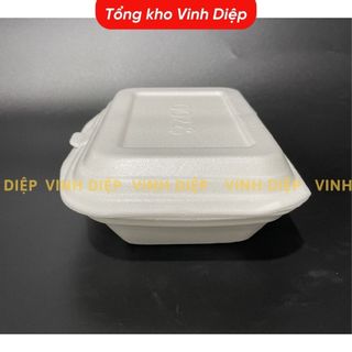 Combo 1 bịch 145~150 hộp xốp 2 ngăn đựng cơm, bún đậu, đồ ăn, hoa quả