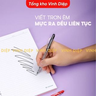 Combo 20 Bút bi Thiên Long TL-027 ngòi 0,5mm - Bút bi viết 3 màu mực xanh/đỏ/đen