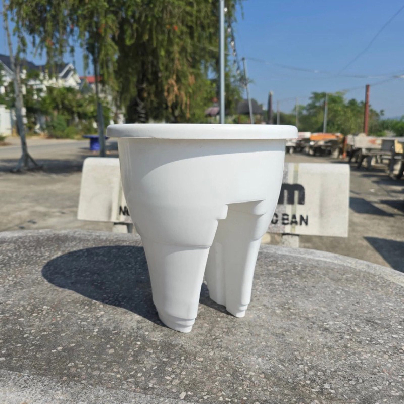 Chậu Nhựa Kẹp Ban Công Lan Can size trung rãnh 7cm đáy nhọn Trồng Hoa, siêu đẹp,video
