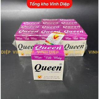 Mực Queen tím 30ml dùng cho bút máy, màu sắc tươi sáng, mực tím học sinh Tiểu Học